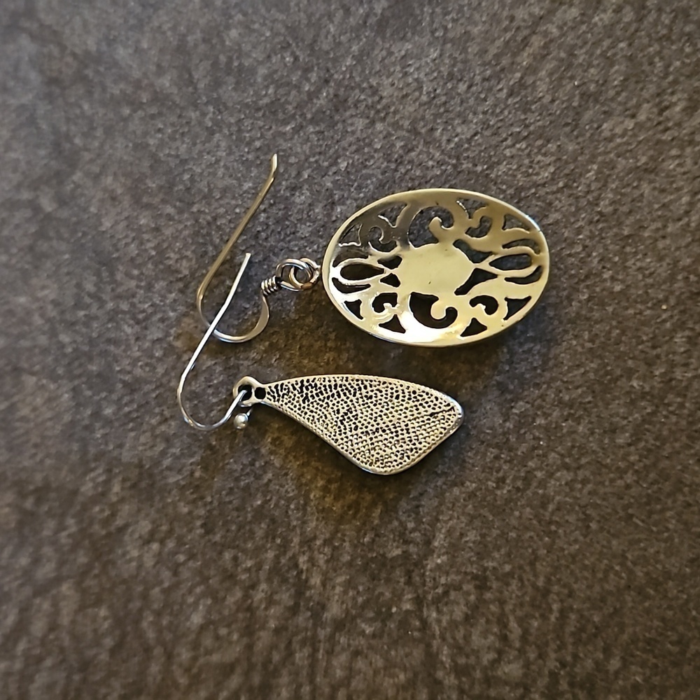 Mismatched Abalone Shell Dangle Hook Mermaidcore … - image 4